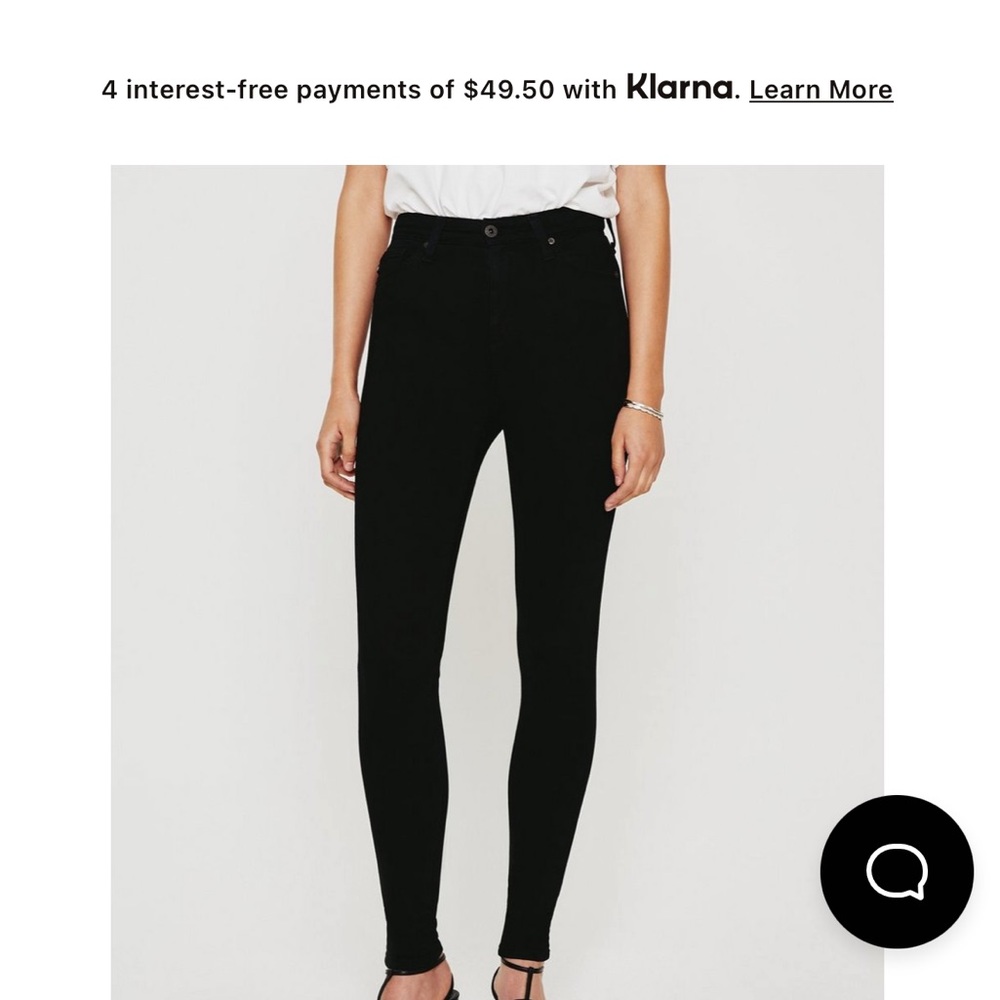 NWT AG black opulent jeans, skinny, priced to sell. Size 25
